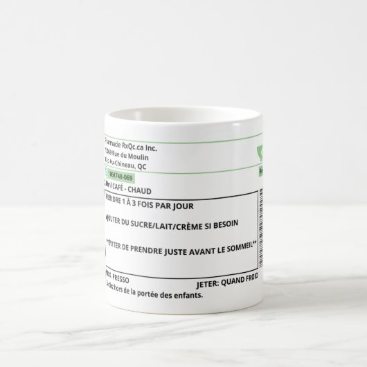 Tasse à café RxQc.ca Coffee Mok (Center)