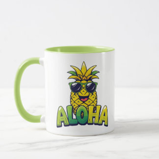 Tasse à café sarcelle de la collection Aloha Pinea