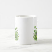 Tasse à café Schnauzer avec trèfles (Centre)
