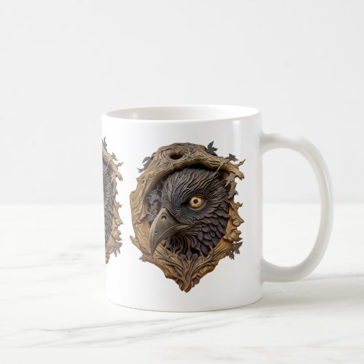 Tasse à café sculptée de forêt (Droite)