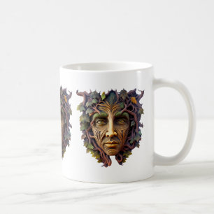 Tasse à café sculptée de forêt