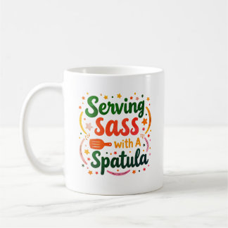 Tasse à café 'Servir du sass avec une spatule'