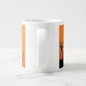 Tasse à café silhouette de château effrayant - Est (Dos)