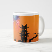 Tasse à café silhouette de château effrayant - Est (Devant droit)
