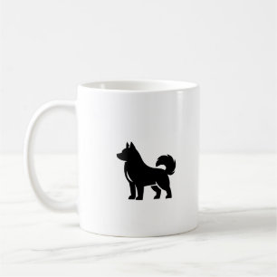 Tasse à café silhouette de Husky minimaliste