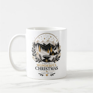 Tasse à café Silhouette d'hiver doré 1