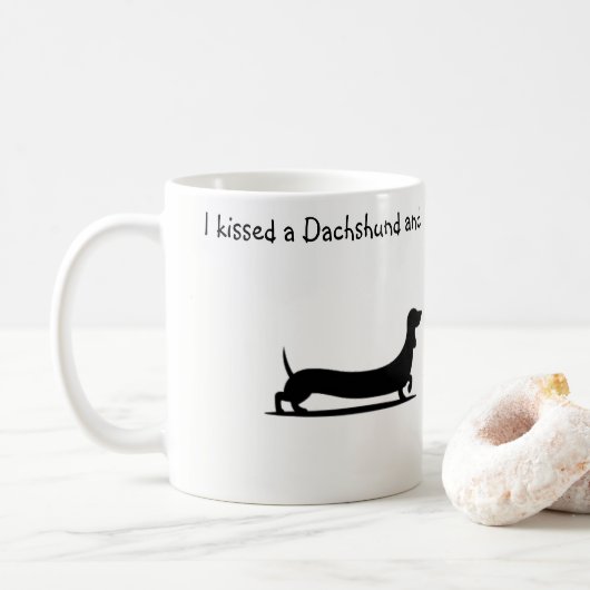 Tasse à café Silhouette Teckel (Avec donut)