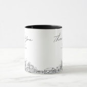 Tasse à café simple et personnalisée pour mariage  (Centre)