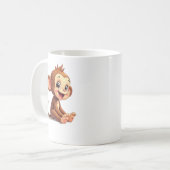 Tasse à café Singe Bébé Mignon (Devant gauche)