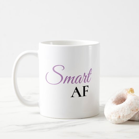 Tasse à café Smart AF Purple Expression Statement (Avec donut)