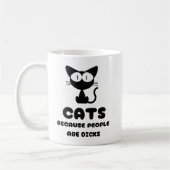 Tasse à café Snarky Cat - Introverti drôle (Gauche)