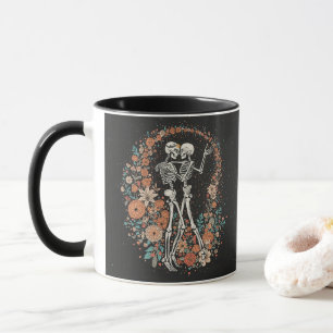 Tasse à café Squelettes d'Amour Éternel Romantique