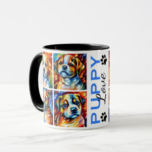 Tasse à café Stylisée Chiots Mignons