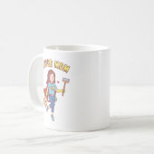 Tasse à café Super Maman drôle (Devant gauche)