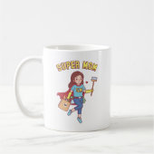 Tasse à café Super Maman drôle (Gauche)