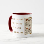 Tasse à café sur le thème botanique rouge de l'Aca (Devant gauche)