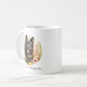 Tasse à café – Tasse Peace Love Schipperke Dog (Devant gauche)