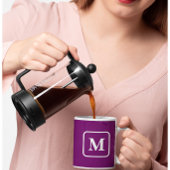 Tasse à café tendance violet - monogramme