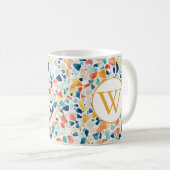Tasse à café Terrazzo - Dessin initial coloré (Devant droit)