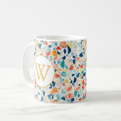 Tasse à café Terrazzo - Dessin initial coloré (Devant gauche)