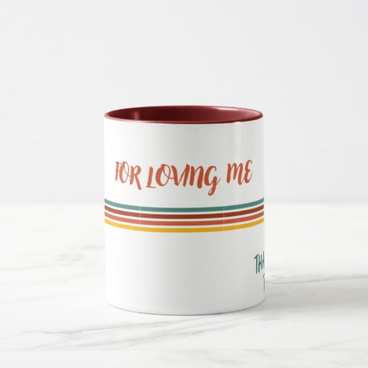 Tasse à café, thé avec message d'amour (Centre)
