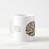 TASSE À CAFE, THÉ AVEC THÈME BOIS FLOTTÉ (Devant gauche)