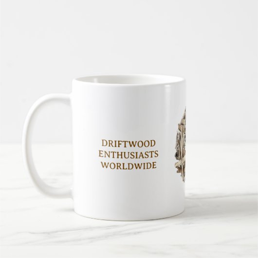 TASSE À CAFE, THÉ AVEC THÈME BOIS FLOTTÉ (Gauche)