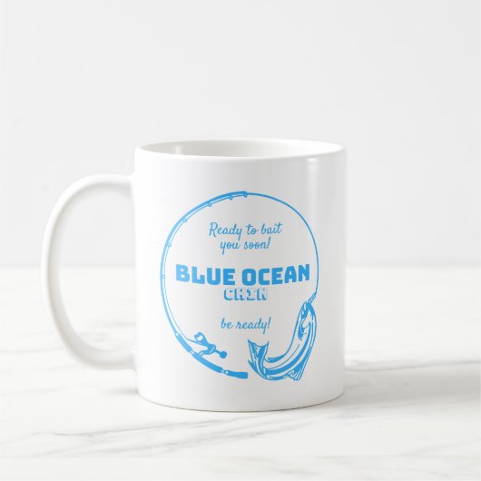 Tasse à café thème mer bleu (Gauche)