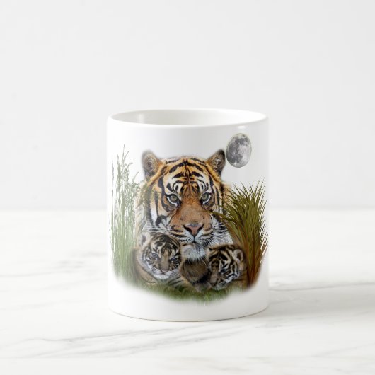 Tasse à café Tigre et petits (Centre)