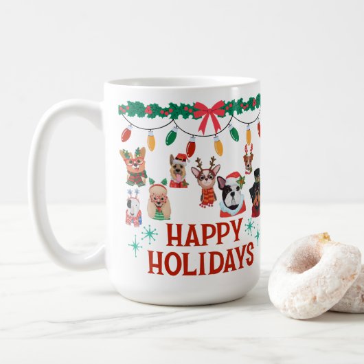 tasse à café toit de noël 15oz (Avec donut)