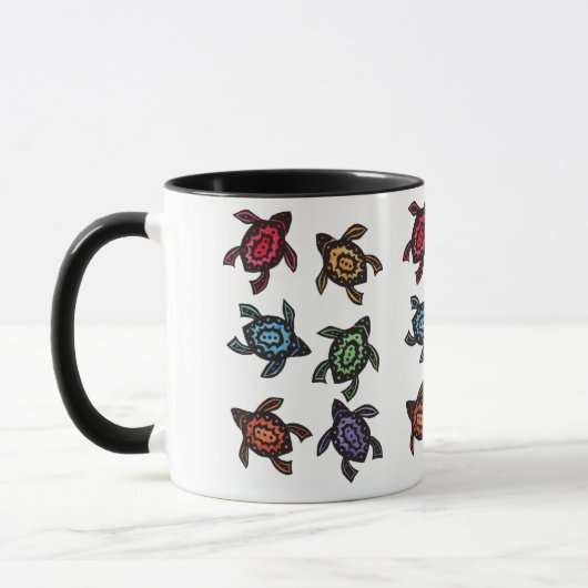 Tasse à café Tortues Abstraites Colorées (Gauche)