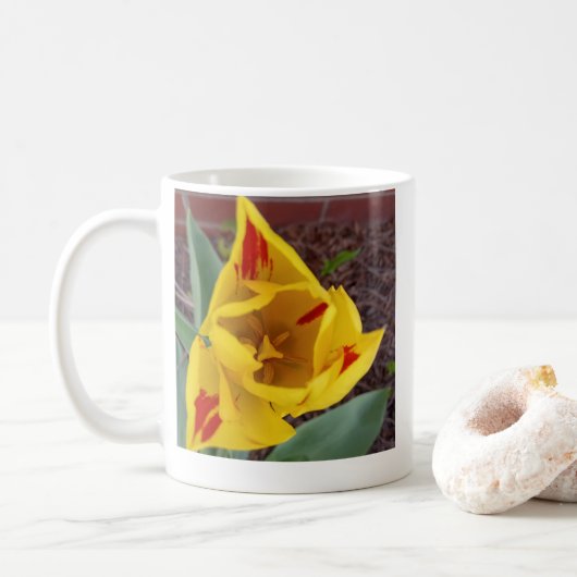 Tasse à café Tulipe Jaune (Avec donut)