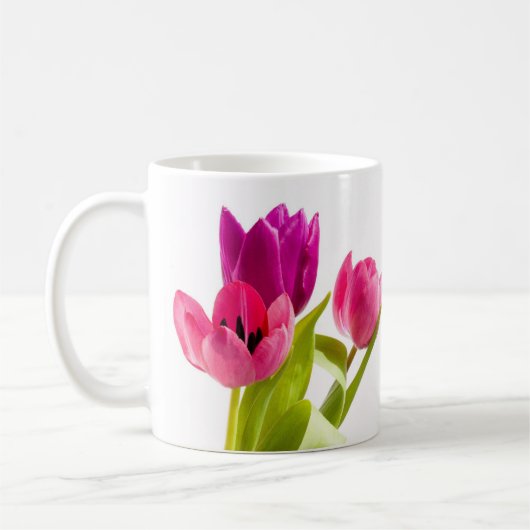 Tasse à café Tulipe Rose de Style Printanier (Gauche)
