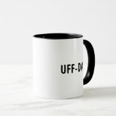 Tasse à café UFF-DA Phrase norvégienne drôle (Devant droit)