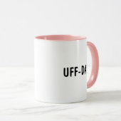 Tasse à café UFF-DA Phrase norvégienne drôle (Devant droit)