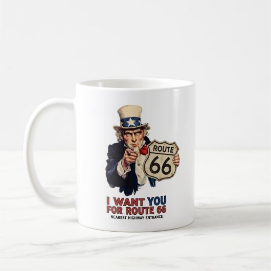 Tasse à café Uncle Sam Route 66 (Gauche)