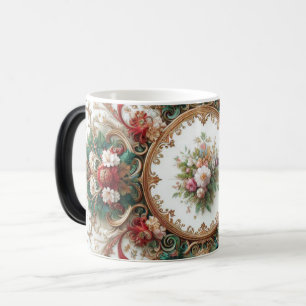 Tasse à café vintage à motif floral avec changemen