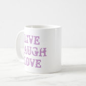 Tasse à café vive rire amour pour les amis et la f (Devant gauche)