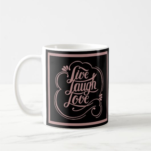 Tasse à café 'Vivre rire aimer' (Gauche)