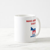 Tasse à café Vote Démocrate Pro-Démocratie (Devant droit)