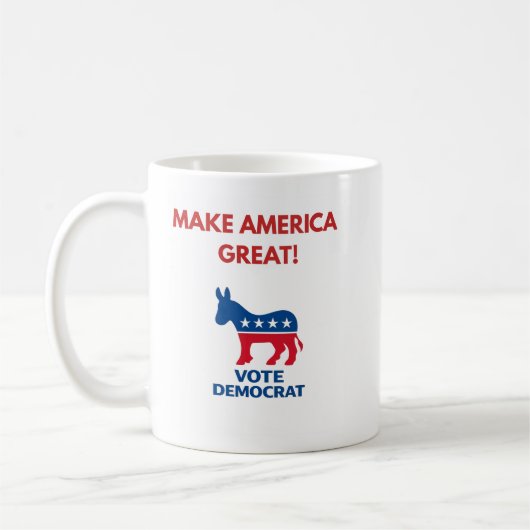 Tasse à café Vote Démocrate Pro-Démocratie (Gauche)
