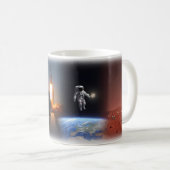 Tasse à café Voyage spatial de l'homme-fusée (Devant droit)