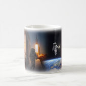 Tasse à café Voyage spatial de l'homme-fusée (Centre)
