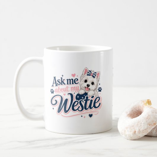 Tasse à café Westie (Avec donut)