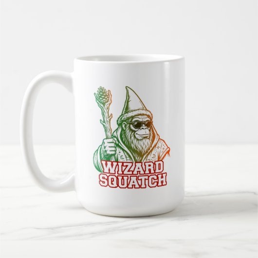 Tasse à café Wizard Squatch Funny Bigfoot (Gauche)