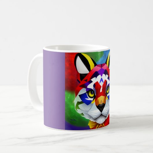 Tasse à centre violet Alexander's Cat (Devant gauche)