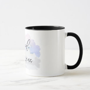 Tasse à cœur en aquarelle motivante pour un bon pr