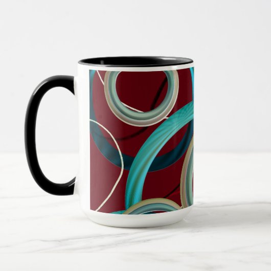 Tasse à design abstrait Bourgogne (Gauche)