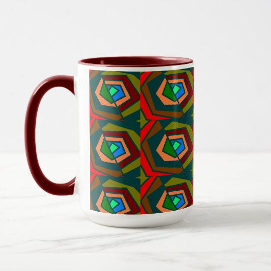 Tasse à design abstrait coloré (Gauche)