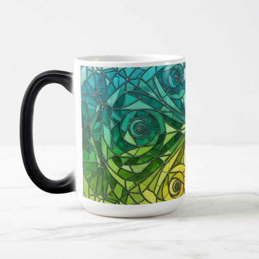 Tasse à design mosaïque moderne changeant de coule (Gauche)